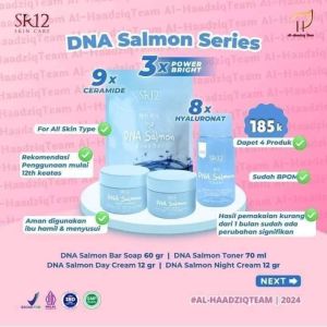 Paket DNA Salmon SR12 - Pencerah Wajah / Mengatasi Jerawat / Bruntus / Flek Hitam / Cream DNA Salmon SR12