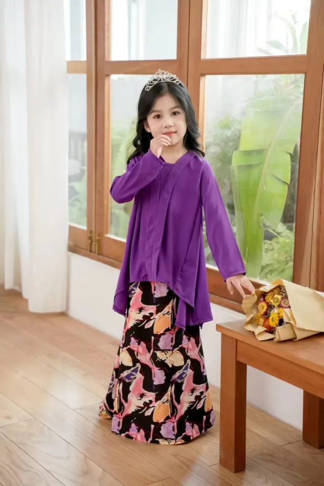 Baju Kebaya Raya Budak Kain Batik (1y-13y) Lazada