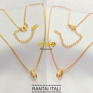 Kalung Wanita Titanium Liontin Super Simple Anti Karat Simple Aksesoris Perhiasan