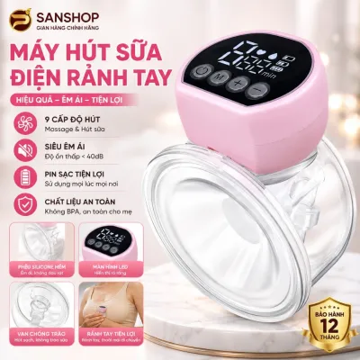 Máy Hút Sữa Rảnh Tay Không Dây 9 Cấp Độ Vắt Điện Massage Chống Tắc Cao Sanshop