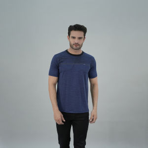 LGS - Slim Fit - Kaos Casual - T-Shirt - Kaos Quick Dry - Lengan Pendek - Navy - Biru - JTS.329.C3180F.01.C
