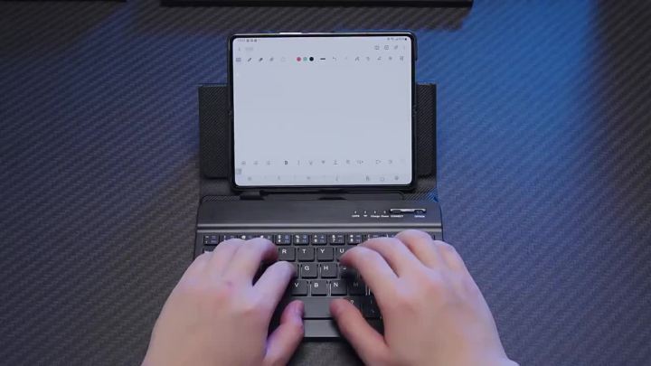 Applicable to Huawei matex2 Foldable Wireless Bluetooth Keyboard Leather Case Stand x2 Creative Business Portable Office Keyboard