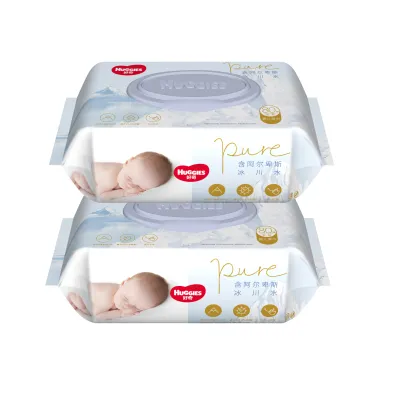 [Gift] Combo 2 Gói Khăn ướt Huggies Golden Wet Wipes 80 miếng/gói
