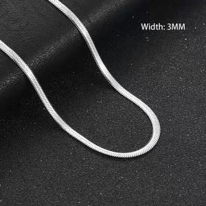 Kalung Titanium Gepeng Pipih Terbaru Kalung Titanium Anti Karat Tidak Luntur