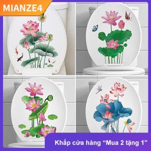[COD] MIANZE4 WC dán nhà vệ sinh nhà máy hoa tường Sticker cho phòng tắm nhà vệ sinh Nắp Sticker Decal tự dính bức tranh tường trang trí nhà