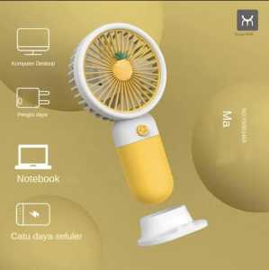NEW Kipas Angin Genggam Mini Portable Bentuk Buah Bahan Silikon Warna Permen Untuk Outdoor Mini Fan