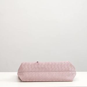 Large-capacity tote bag new genuine leather niche original design quilted commuter shoulder bag