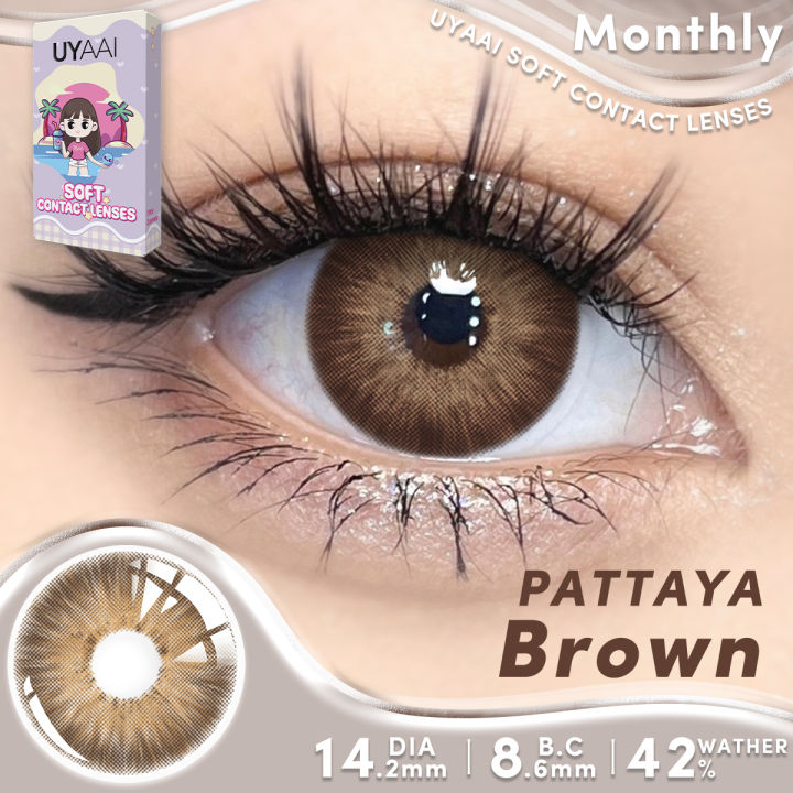 1%20Pair%20Colored%20Contact%2014.2mm%20PATTAYA%20Brown%20Gray%20Blue%20Green%20Wearing%20Soft%20Lens%20Natural%20Look%20Monthly%20Replacement%20-%20Image%206