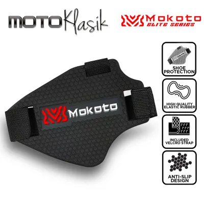 MOKOTO ELITE SERIES SHOE COVER SHIFTER W/LOGO MOTORCYCLE GEAR SHIFT PAD ADJUSTABLE SHOE BOOT PROTECTOR HONEYCOMB DESIGN