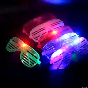 SG Local Stock  High Bright LED Shutter Glow Glasses  Battery Included Neon Eyewear for Party Halloween