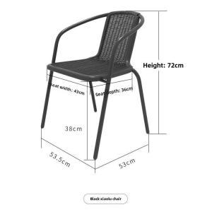 BALIKRUMAH Outdoor Garden Dining Set 1 Table With Tempered Glass 4-6 Rattan Chairs Coffee Table Balcony Dining Table meja kopi kerusi 户外餐桌餐椅