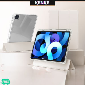 KENKE iPad case Detachable 2-in-1 HD transparent case With pencil slot on right side for iPad 2024 Air 13 inch 2022 M4 pro 11 pro 12.9 2020 2021 pro 13 2024 mini 7 6 ipad Air 4 Air 5 gen 7th 8th 9th [Support horizontal and vertical screen support]