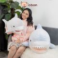 ISTANA BONEKA Hiu Sharky Penghangat Tangan Mainan Bantal Anak Kado Ulang Tahun Cowok Cewek Ocean Non Alergi Halus Lembut. 