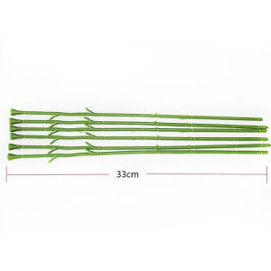 10pcs 33cm Artificial Flower Rose Pole Soap Green Plastic Stick Decoration Tangkai Bunga Batang Sabun Plastik 单支玫瑰花杆