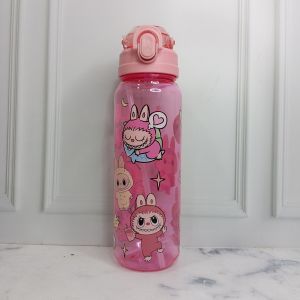 Botol Minum Anak Karakter LABUBU Cara Minum SEDOT Kapasitas 900ML BPA FREE - GO CENTRAL