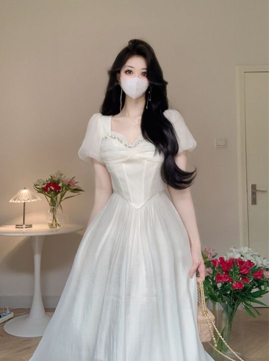 COD Heavy Industry White Beaded High end Lightweight Fairy Girl