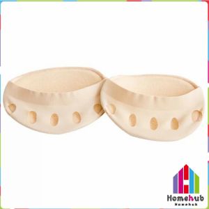 Homehub Half Palm Invisible Five Finger Socks Womens Thin Breathable Sweat Absorbing Cotton Sole Sock Black/Skin