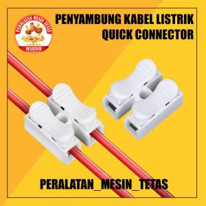 Penyambung Kabel Cepat Quick Connector 2 Pin Mudah Aman isi 10PCS
