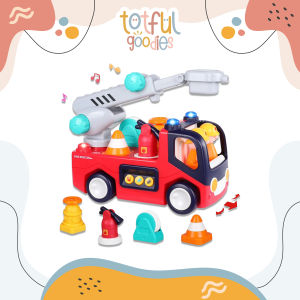 FIRE TRUCK ENGINE Toy for Kids Early Learning Roleplay Pretend Play Firetruck Hola Gift Boys Playset