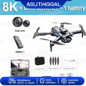 S1S Mini Drone Brushless Motor Dron Dual Camera HD 8K Drone WiFi FPV Visuo Fly 20min Optical Flow Infrared Indoor Professional Obstacle Avoidance Foldable Quadcopter Drone with LED Light Kids Toy 500Meter