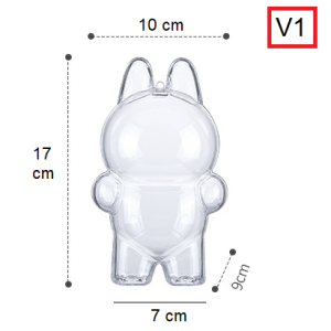 Labubu Cover Case V1 V2 Protection Case PVC Transparent Doll Storage Bag Bag Pendant Chain Stand Sit Portable
