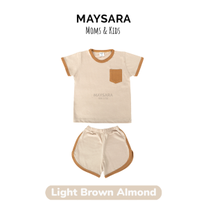 Piyama Baju Anak Two Tones Colors Kaos Anak Saku Kombinasi