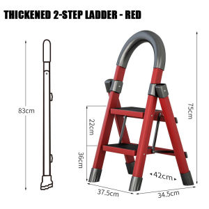 High Quality Foldable Ladder Tangga Lipat Heavy Duty Household Indoor 5/6/7 step Thickened Steel pipe ladder ladder 7 steps