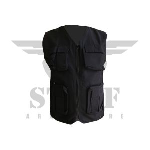 Rompi Kaisar / Caesar Lapangan Tanpa Kerah Bahan Ripstop Warna Hitam Dan Hijau Olive