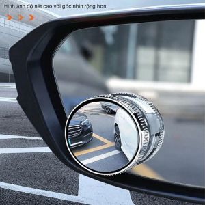 1 Chiếc Gương Chiếu Hậu Tròn 6cm Nhìn Điểm Mù Cho Ô Tô Lắp Đặt Bằng Đế Hút Chân Không Xoay 360° Kính Siêu Dày Góc Nhìn Rộng Chuẩn Nét