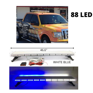 CPA 12-24V 88LED 46.6" BLINKER BACK TO BACK LINEAR LENS MAGNETIC (WHITE BLUE) HIGH QUALITY (6808)
