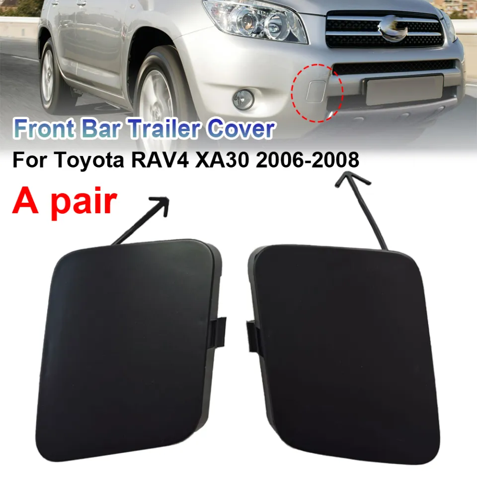 53285-42930 53286-42931 2Pcs/Pair Left Right Front Bumper Tow Hook Cover Cap  Unpainted For Toyota RAV4 XA30 2006 2007 2008