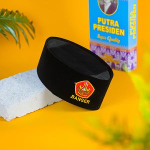 Peci Loreng Banser AC Putra Presiden Songkok Loreng Logo Banser Kopiah Kain Loreng premium