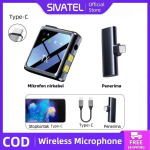 Baru Produk!!! Mikrofon nirkabel Lavalier untuk iPhone/Andriod -untuk perekaman video/YouTube