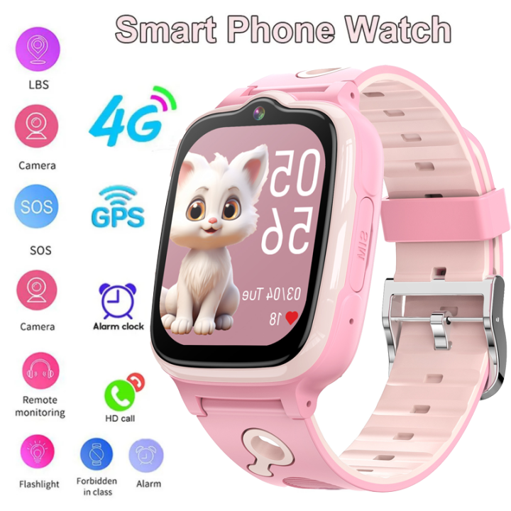 4G GPS Smart Watch for Kids GPS Tracker Phone Watch Whatsapp Video