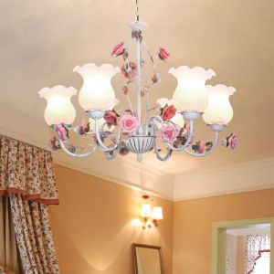 Mediterranean chandelier for living room dining-room ceiling light for bedroom pendant lamp northern Europe style garden flowers and plants lamps for girls room LED bedroom light