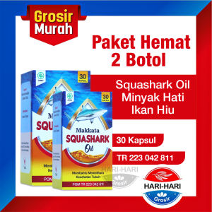 PAKET 2 BOTOL MAKKATA SQUASHARK OIL Meningkatkan Kekebalan Tubuh Anak Dewasa ORGINAL 30kapsul