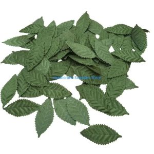 Kirilgu Fabric Applique 50 Pack 5Artificial Leaves for DIY Crafts Gift Wrap and Party Display Use Themes T6H1N