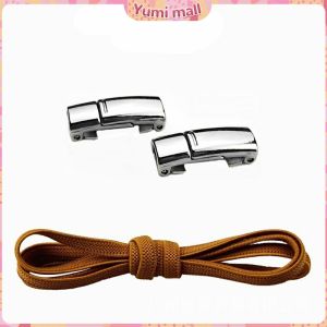 Yumi เชือกผูกรองเท้า แบบแม่เหล็ก ยืดหยุ่น ใช้งานง่าย สีพื้น จํานวน 1 คู่ Shoelace