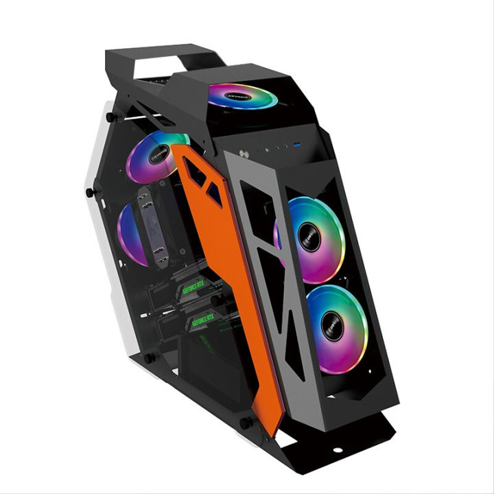 Desktop special-shaped water-cooled transparent game computer case ...