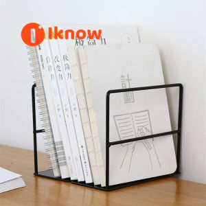 I know(1 Pairs/2Pieces)Book Ends Universal Premium Bookends Non-Skid Metal Books EndBookend Pack Office Book Stand Book Stopper