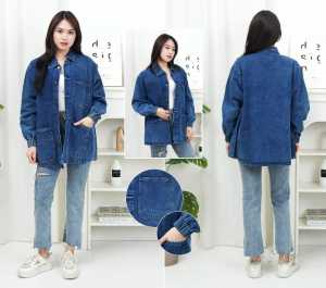 NEW- Jaket Denim Wanita Model Kantong 3 - Jaket Wanita Terbaru Dan Trendy
