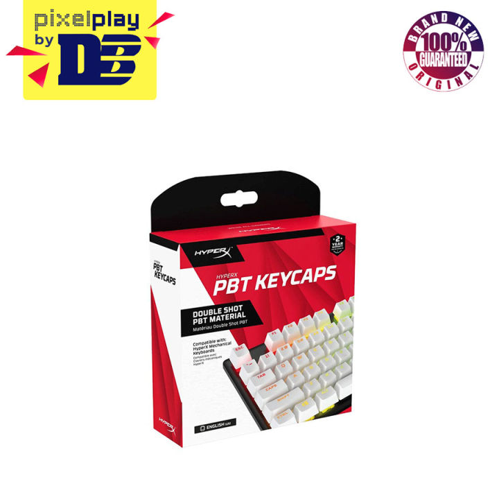HyperX Double Shot PBT Keycaps (White) | Lazada PH