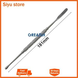 GREATLH Stainless Steel Medical Stripper Scraping Spoon Periosteal Stripper Orthopedic Instrument 181mm Long
