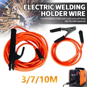 MADEWITH Heavy Duty Welding Wire Cable 300A 3/7/10m Welding Wire Durable High Capacity Welding Cable for Welding Tools Electrode Holder