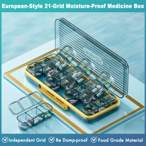 【SG STOCKS】Food-grade Pill Box with 7-Day Weekly Organizer Portable Sealed Container for Medicine Storage Moisture-proof and Dust-proof