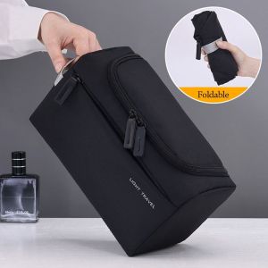 MAYIT Vải Oxford Túi đựng đồ vệ sinh du lịch Dung lượng lớn 3 trong 1 Bộ tổ chức đồ vệ sinh cá nhân Di động Có ngăn chứa Túi mỹ phẩm Nam giới