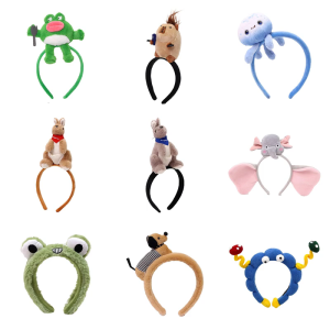 Lovely Cartoon Animal Plush Headbands Perfect For Parties And Celebration Comfortable Elastic For Adult and Children