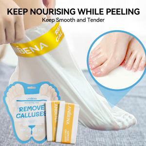 LANBENA Exfoliating Foot Peel Mask Only Need One Pair Remove Dead Skin Thoroughly in 2-7 Days Foot Mask Peeling Cuticles Heel