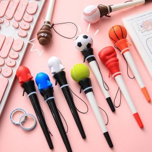 FUTUI Cute School Stationery Writing Pen Rocket Baseball Boxing Glove Soccer Gaming Ballpoint Pens Signing Pens Bounce Decompression Pen Funny Gel Pens