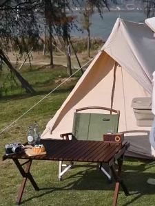 Travel Outdoor Folding Picnic Portable Basket Fruit Storage Basket With Lid Can Be A Small Table